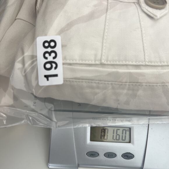 Converse Pants Womens 6 Ivory Linen Blend Cargo Hi Rise Utility Coastal Minimal - Picture 12 of 12